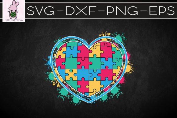 Autism Puzzle Heart Design SVG: Graphics for Crafts & Content