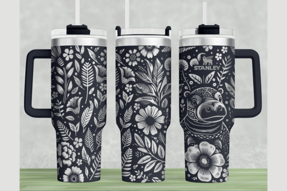 Baby Hippo Stanley 40oz Laser Wrap SVG: Graphics for Tumbler Wraps