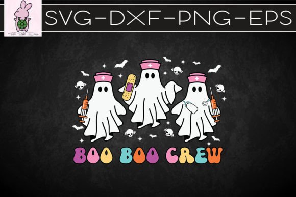 Boo Boo Crew Retro Halloween SVG for Crafts & Graphics