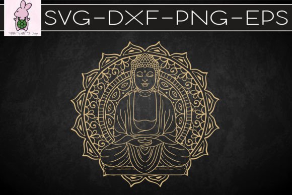 Buddha Meditated Mandala SVG: Graphics for Crafts & Creative Commerce