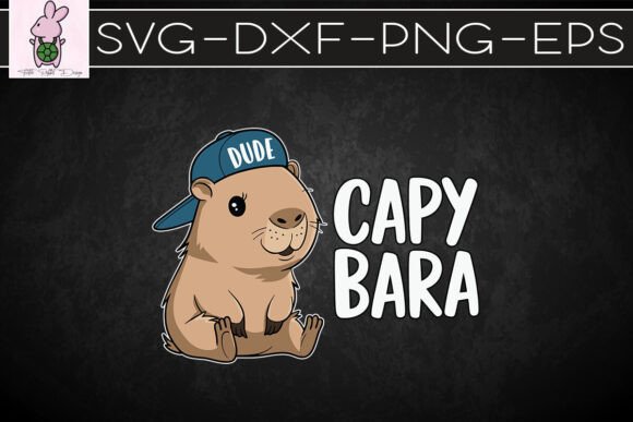 Capybara Dude with Cap SVG: Graphics for Crafts & Content