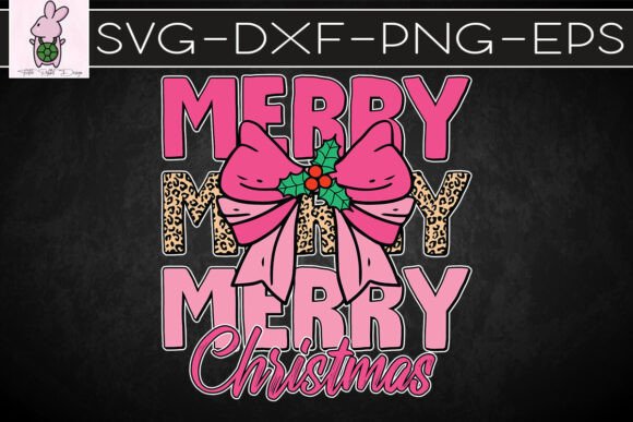 Christmas Girly Merry Pink Christmas SVG Graphics