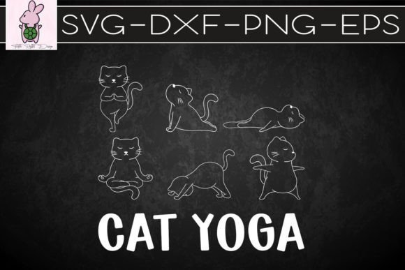 Funny Cat Yoga Poses SVG: Graphics for Playful Crafts