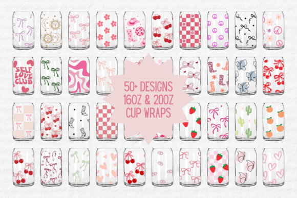 Glass Can SVG Bundle: Coquette, Western Graphics & Illustrations