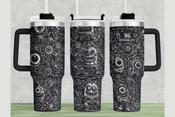 Monsters Stanley 40oz Laser Wrap SVG: Graphics for Tumbler Wraps