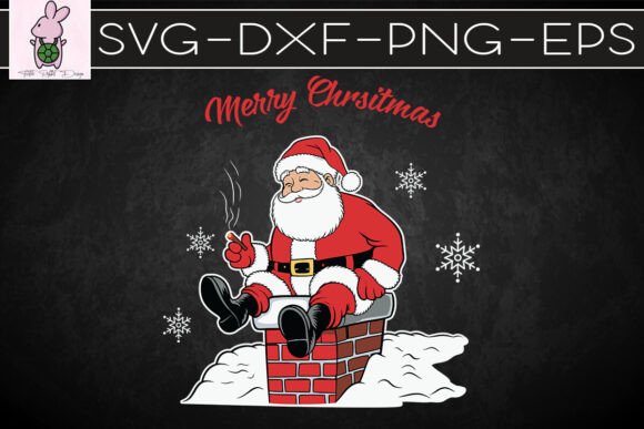 Pooping Santa Christmas Naughty SVG Graphics for Crafts