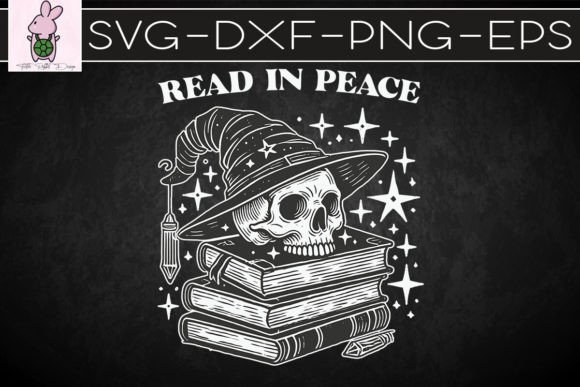 Read in Peace Skull Halloween SVG