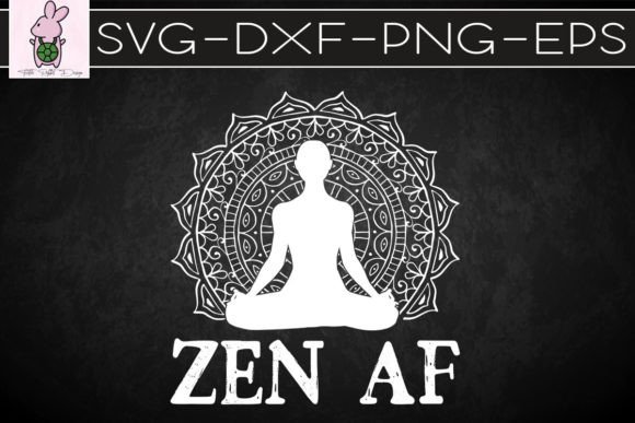Zen AF Meditated Mandala SVG: Graphics for Crafts Brands